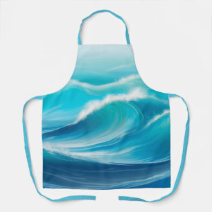 Schöne Abstrakte Soft Blue Ocean Waves Splash Schürze