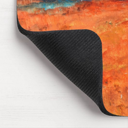 Schöne Abstrakte Strandmalerei Orange Mousepad (Ecke)