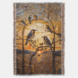 Schöne Abstrakte Vögel bei Sonnenaufgang dekorativ Decke
