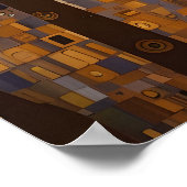 Schöne Abstrakte Vögel bei Sonnenaufgang dekorativ Poster (Ecke)