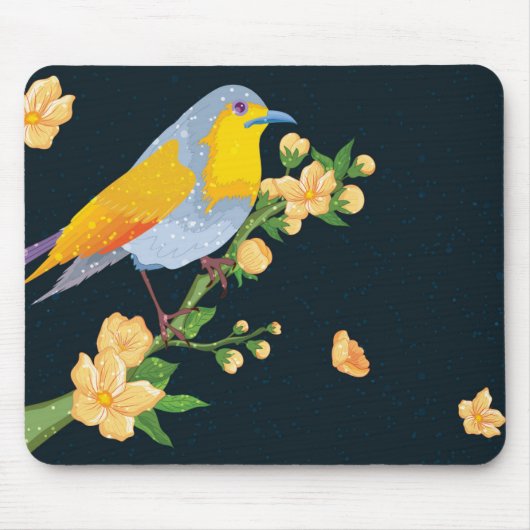 Schöne Abstrakte Vogelmousse Mousepad (Vorne)