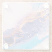 Schöne Abstrakte Wasserfarbe Glasuntersetzer (Rückseite)