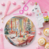 Schöne Abstrakte Weihnachtsabendstimmung Pappteller (Party)