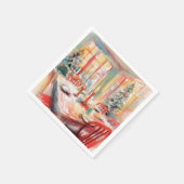 Schöne Abstrakte Weihnachtsabendstimmung Serviette (Ecke)