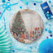 Schöne Abstrakte Weihnachtsbaumstapel Pappteller (Party)