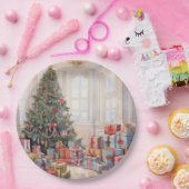 Schöne Abstrakte Weihnachtsbaumstapel Pappteller (Party)