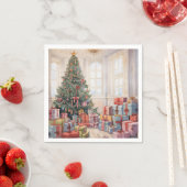 Schöne Abstrakte Weihnachtsbaumstapel Serviette (Beispiel)