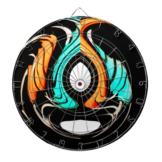 Schöne Abstrakte Wirbel Art Print Dartscheibe (vorne)