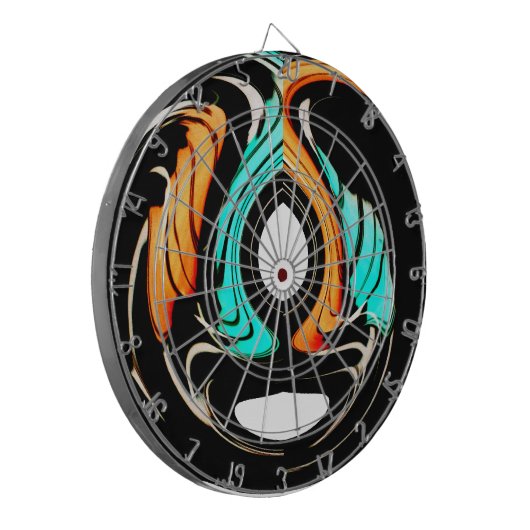 Schöne Abstrakte Wirbel Art Print Dartscheibe (Vorderseite Links)