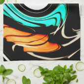 Schöne Abstrakte Wirbel Art Print Geschirrtuch (Gefaltet)