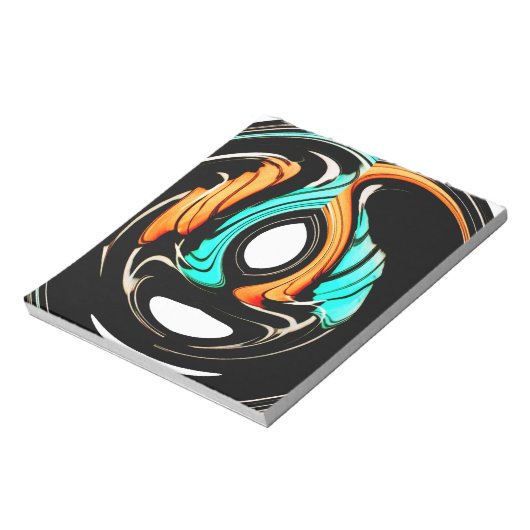 Schöne Abstrakte Wirbel Art Print Notizblock (Rotiert)