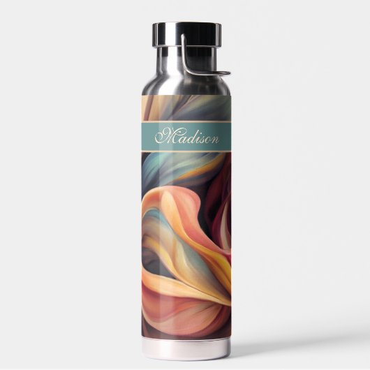 Schöne Abstrakte Wirbel mit Namen Trinkflasche (Links)