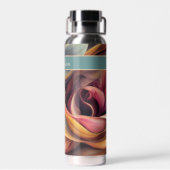 Schöne Abstrakte Wirbel mit Namen Trinkflasche (Rückseite)