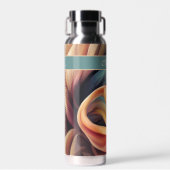 Schöne Abstrakte Wirbel mit Namen Trinkflasche (Vorne)
