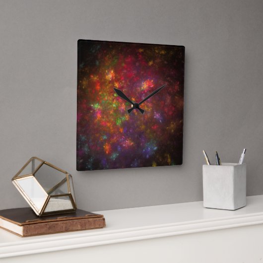 Schöne Abstraktion Quadratische Wanduhr (Büro)