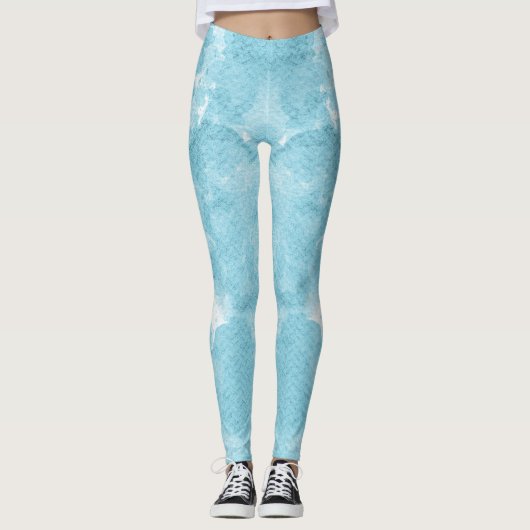 Schöne Abstraktion von Blau Leggings (Vorderseite)