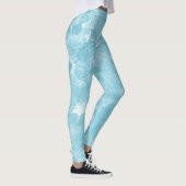Schöne Abstraktion von Blau Leggings (Rechts)