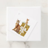 Schöne abyssinian Katzen auf einem Paket Geschenke Geschenkanhänger (Beispiel)