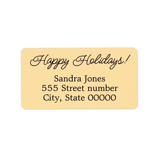 Schöne Adresseebezeichnungen Feiertage Adressaufkleber (Vorne)