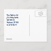 Schöne Adressenänderung mit Schloss Ankündigungspostkarte (Rückseite)