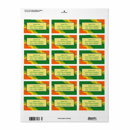 Schöne Adressetiketten (Vorne)