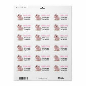 Schöne Adressetiketten niedlicher Hippo (Vorne)
