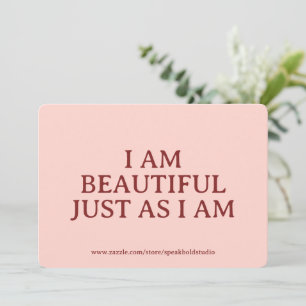 Schöne Affirmationskarte – Individuelles Geschenk  Feiertagskarte