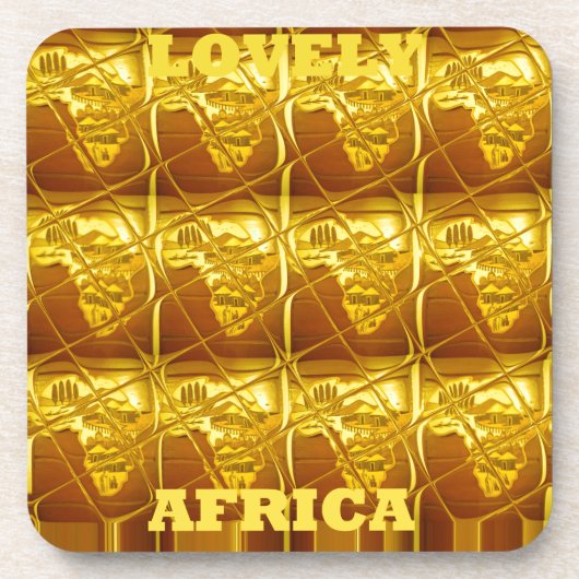 Schöne Afrika-Afrika-Karten-Designs-Kunstfarben.pn Getränkeuntersetzer (Vorderseite)
