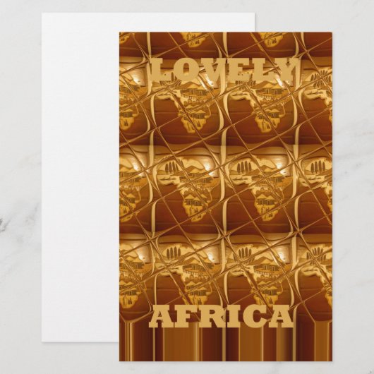 Schöne Afrika Karte Muster Design Print (Vorne/Hinten)