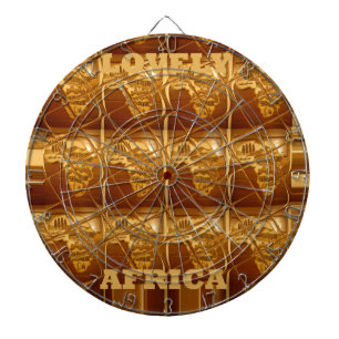 Schöne Afrika Karte Muster Design Print Dartscheibe