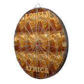 Schöne Afrika Karte Muster Design Print Dartscheibe (Vorderseite rechts)