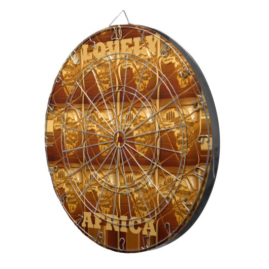 Schöne Afrika Karte Muster Design Print Dartscheibe (Vorderseite rechts)