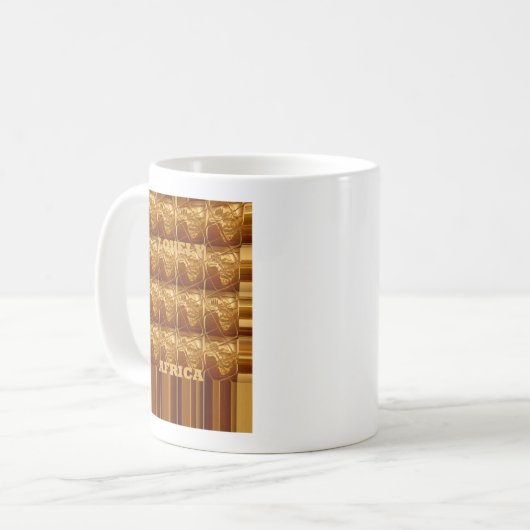 Schöne Afrika Karte Muster Design Print Kaffeetasse (Vorderseite Links)