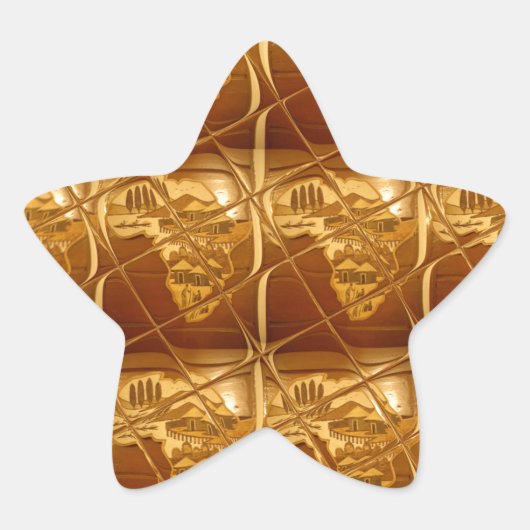 Schöne Afrika Karte Muster Design Print Stern-Aufkleber (Vorderseite)