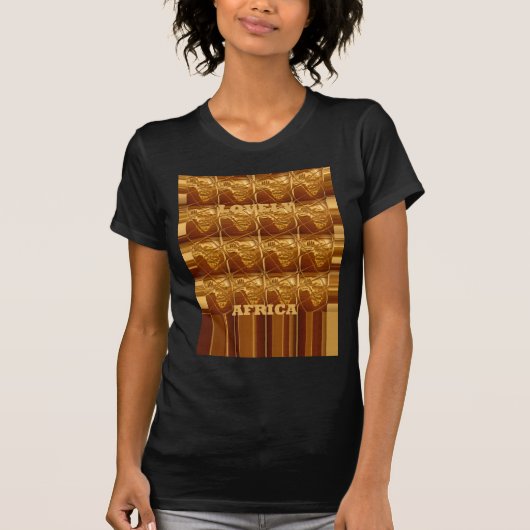 Schöne Afrika Karte Muster Design Print T-Shirt (Vorderseite)