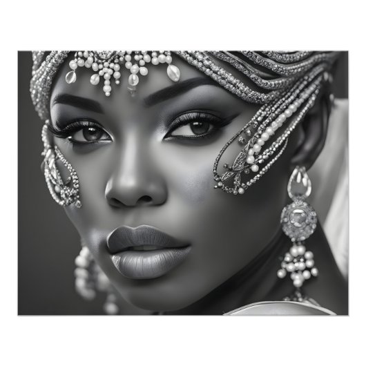 Schöne Afrikanerin Fotodruck (Vorne)