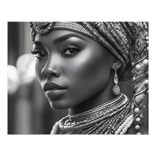 Schöne Afrikanerin Fotodruck (Vorne)