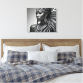 Schöne Afrikanerin Leinwanddruck (Insitu (Schlafzimmer))