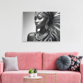 Schöne Afrikanerin Leinwanddruck (Insitu (Wohnzimmer))