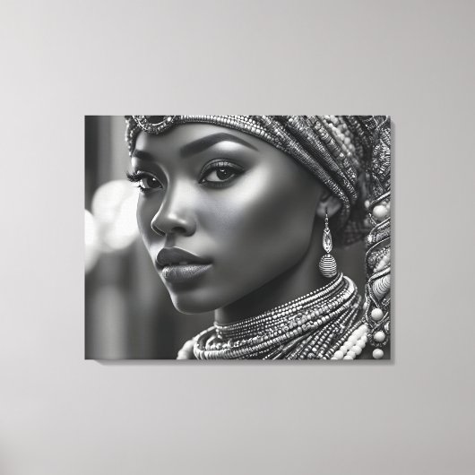 Schöne Afrikanerin Leinwanddruck (Vorderseite)