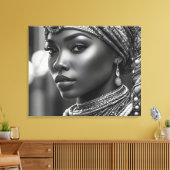 Schöne Afrikanerin Leinwanddruck (Insitu (Wohnzimmer))