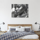Schöne Afrikanerin Leinwanddruck (Insitu (Schlafzimmer))