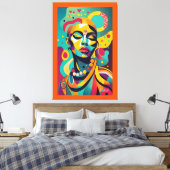 Schöne Afrikanerin Leinwanddruck (Insitu (Schlafzimmer))