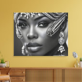 Schöne Afrikanerin Leinwanddruck (Insitu (Wohnzimmer))