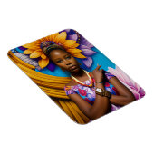 Schöne Afrikanerin mit Armbanduhr Magnet (Rechte Seite)