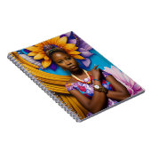 Schöne Afrikanerin mit Armbanduhr Notizblock (Rechte Seite)