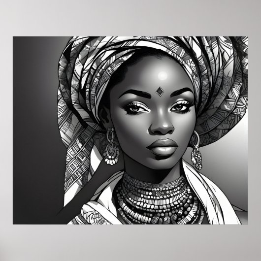 Schöne Afrikanerin Poster (Vorne)
