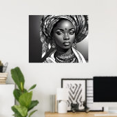 Schöne Afrikanerin Poster (Heimbüro)