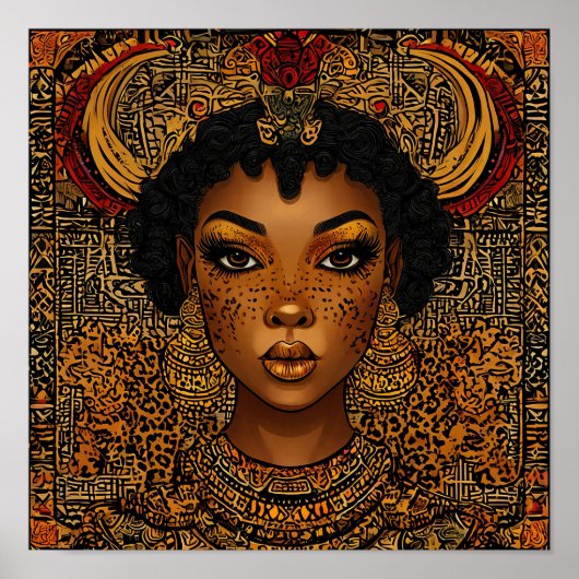 Schöne Afrikanerin Poster (Vorne)