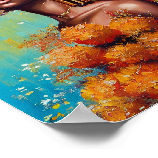 Schöne Afrikanerin Poster (Ecke)